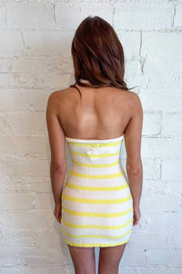 Adeline - Lemon Stripe Dress