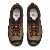 Keen Men's Targhee Mid Shoe in sea turtle roasted pecan - men's shoe - detail view