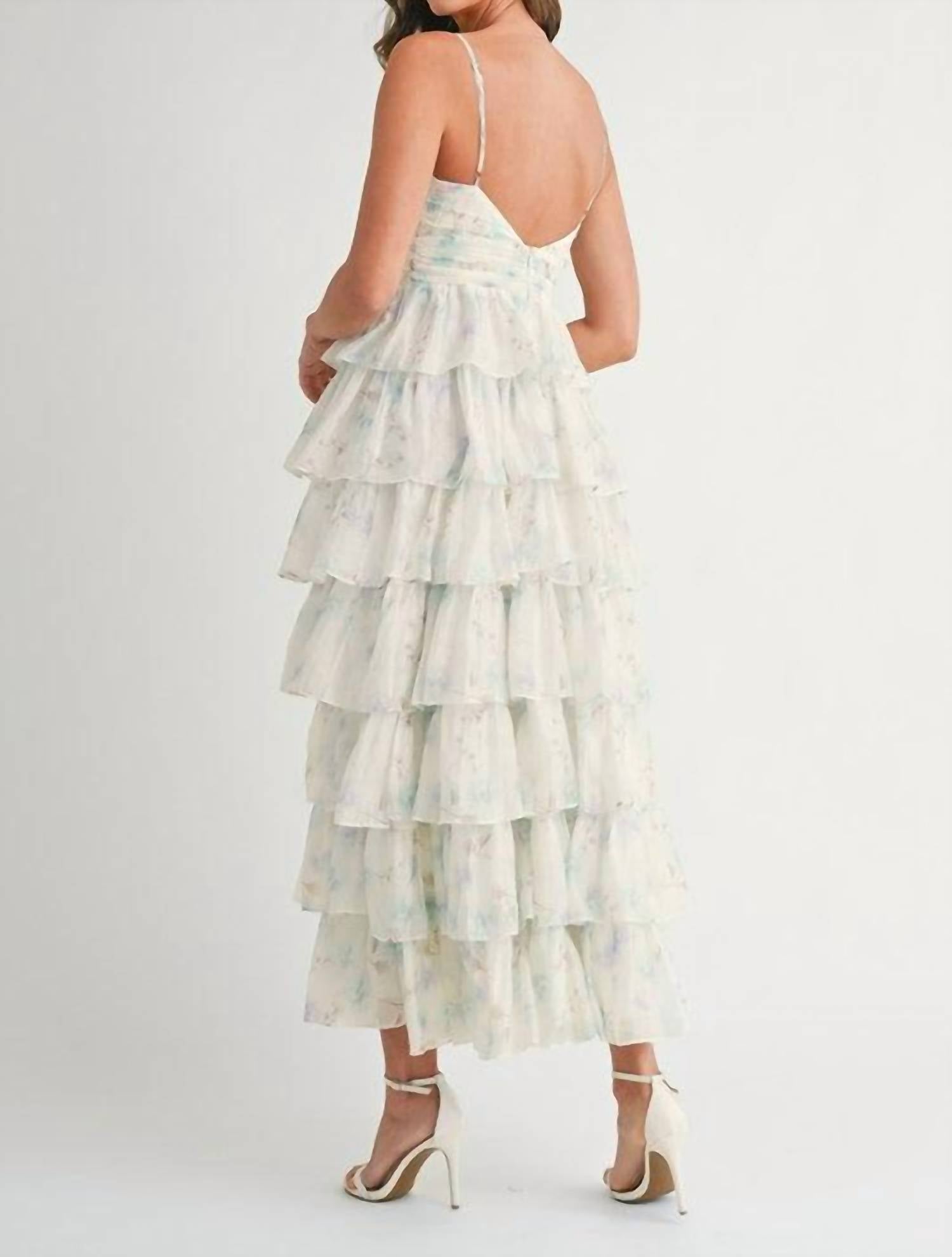 Mable - Ruffle Tiered Midi Dress