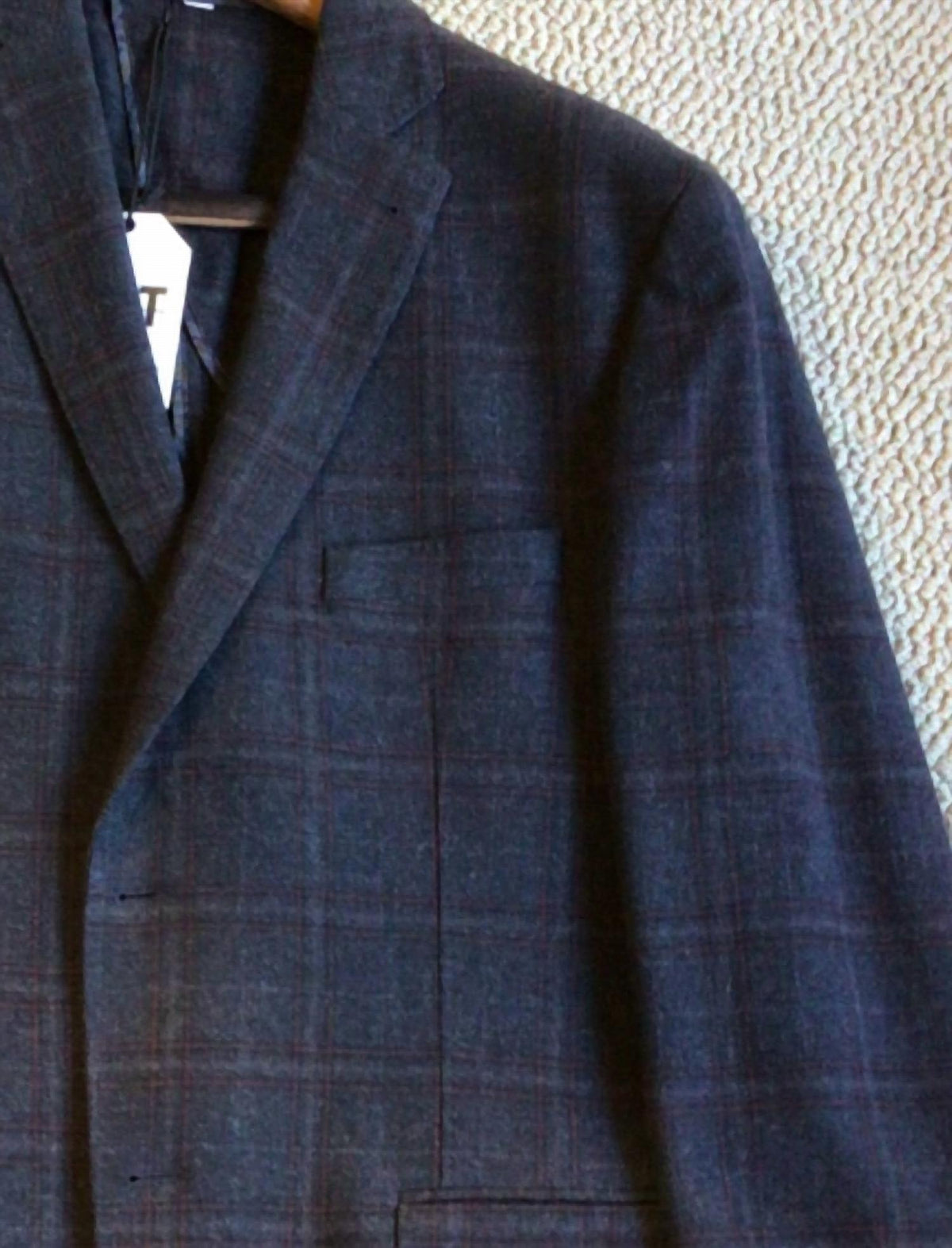 Euro Fashions - Men's Plaid Windowpane Sport Coat