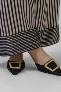Never Fully Dressed - Mono Stripe Isla Trouser - Plus