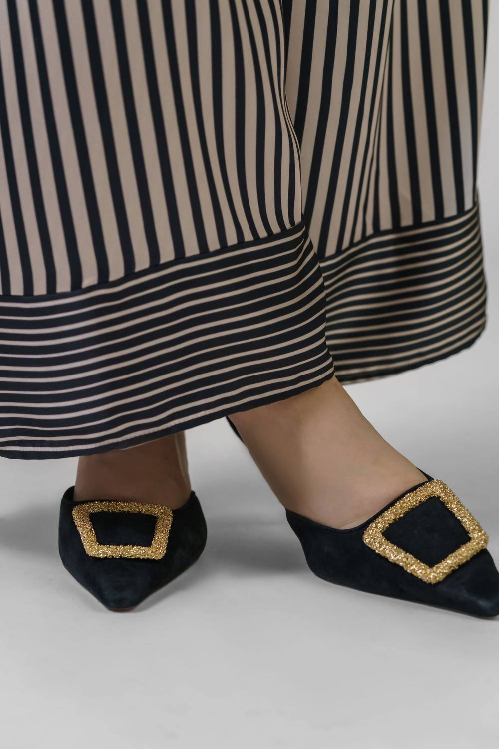 Never Fully Dressed - Mono Stripe Isla Trouser - Plus