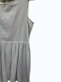 Listicle Women's Linen Dress in sage - women's dress - detail view