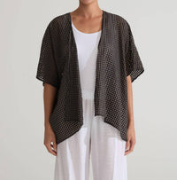 cut loose Shawl Cardi Check Burnout Top in lights out - women's cardigan