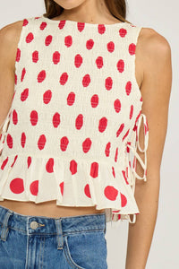 Lucy Paris - Maeve Polka Dot Top