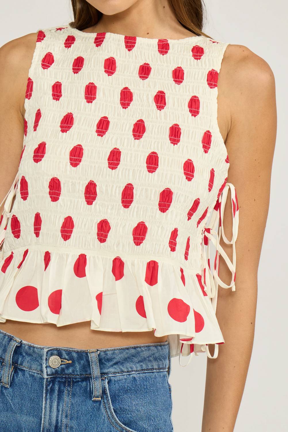 Lucy Paris - Maeve Polka Dot Top