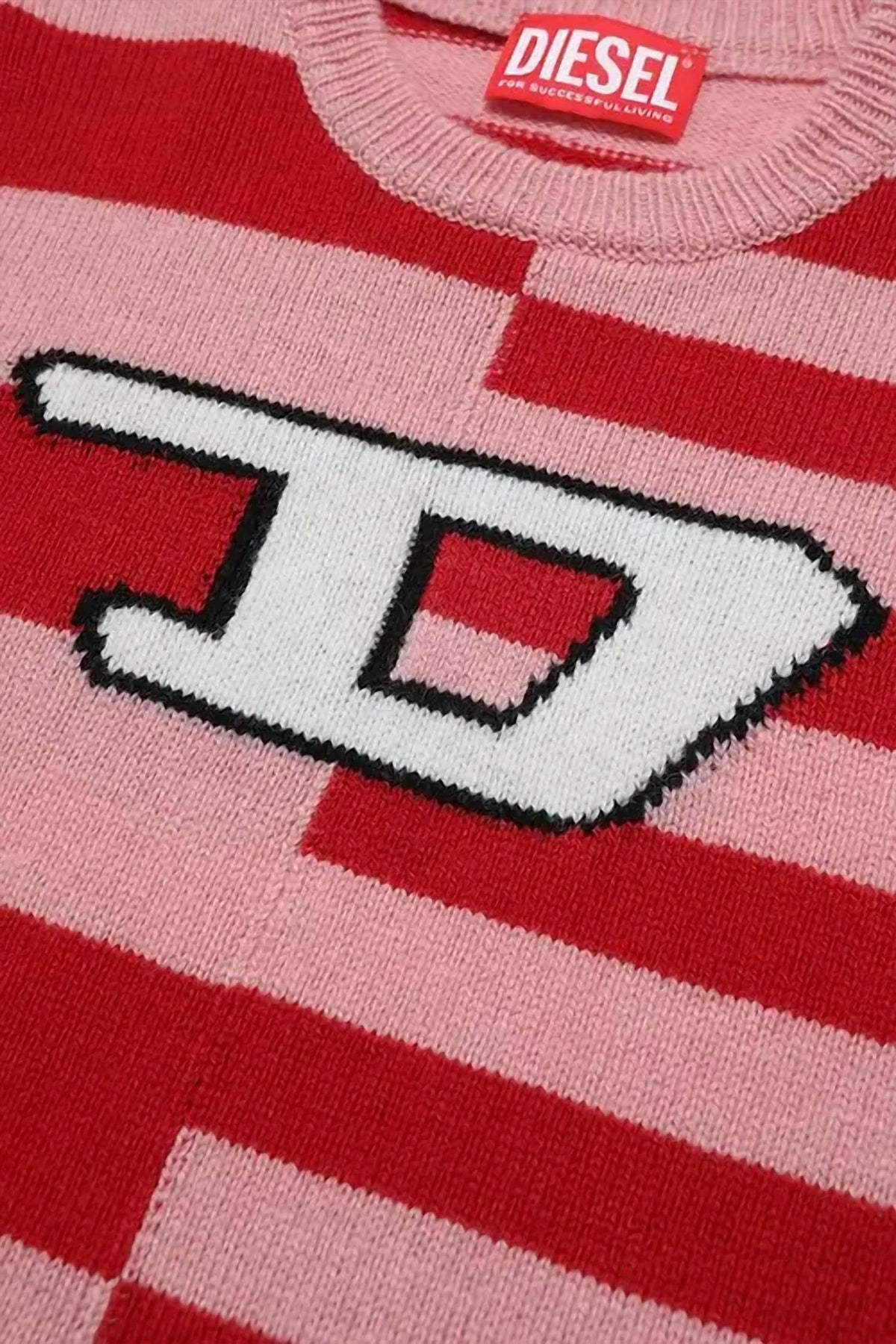 Diesel - Kids Knit Striped Logo Sweater
