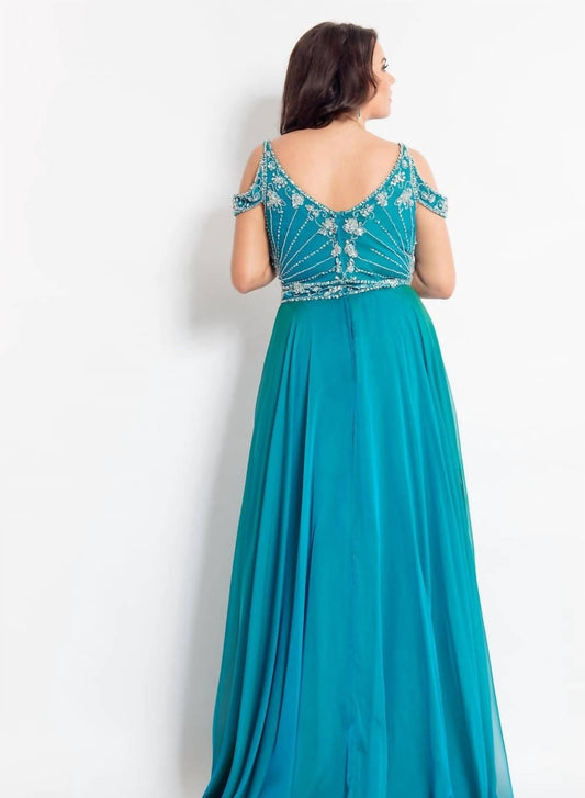 Rachel Allan - Beaded Chiffon Prom Dress
