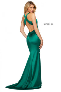 Sherri Hill - Criss Cross Back Jewel Neck Dress
