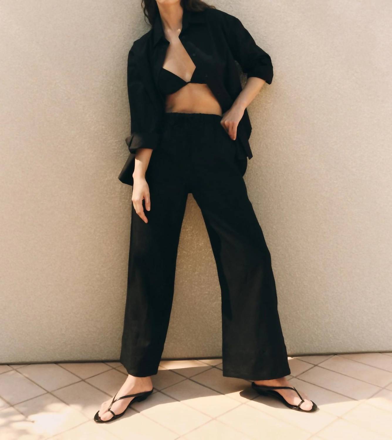Enza Costa - LINEN CROPPED SUMMER PANT