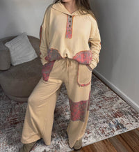 Easel - Piper Floral Patchwork Terry Knit Set