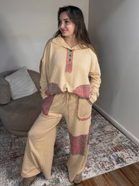 Easel - Piper Floral Patchwork Terry Knit Set
