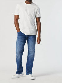 mavi Men's Marcus Mid Rise Jean in foggy feather blue - men's jeans