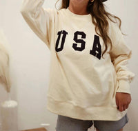By Together - Usa Crewneck Pullover Sweatshirt