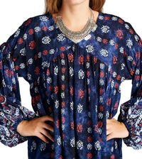 Velzera - Baby Doll Bohemian Peasant Mini Dress