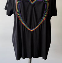 Lauren Moshi - Women's Elara Rainbow Heart Short Sleeve Top