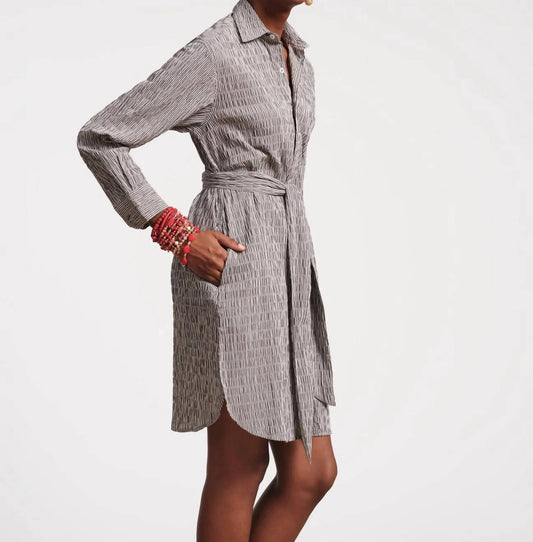 Frances Valentine - Perfect Puckered Stripe Shirtdress