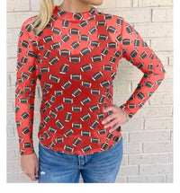 Aapparella - Mesh Football Print Top