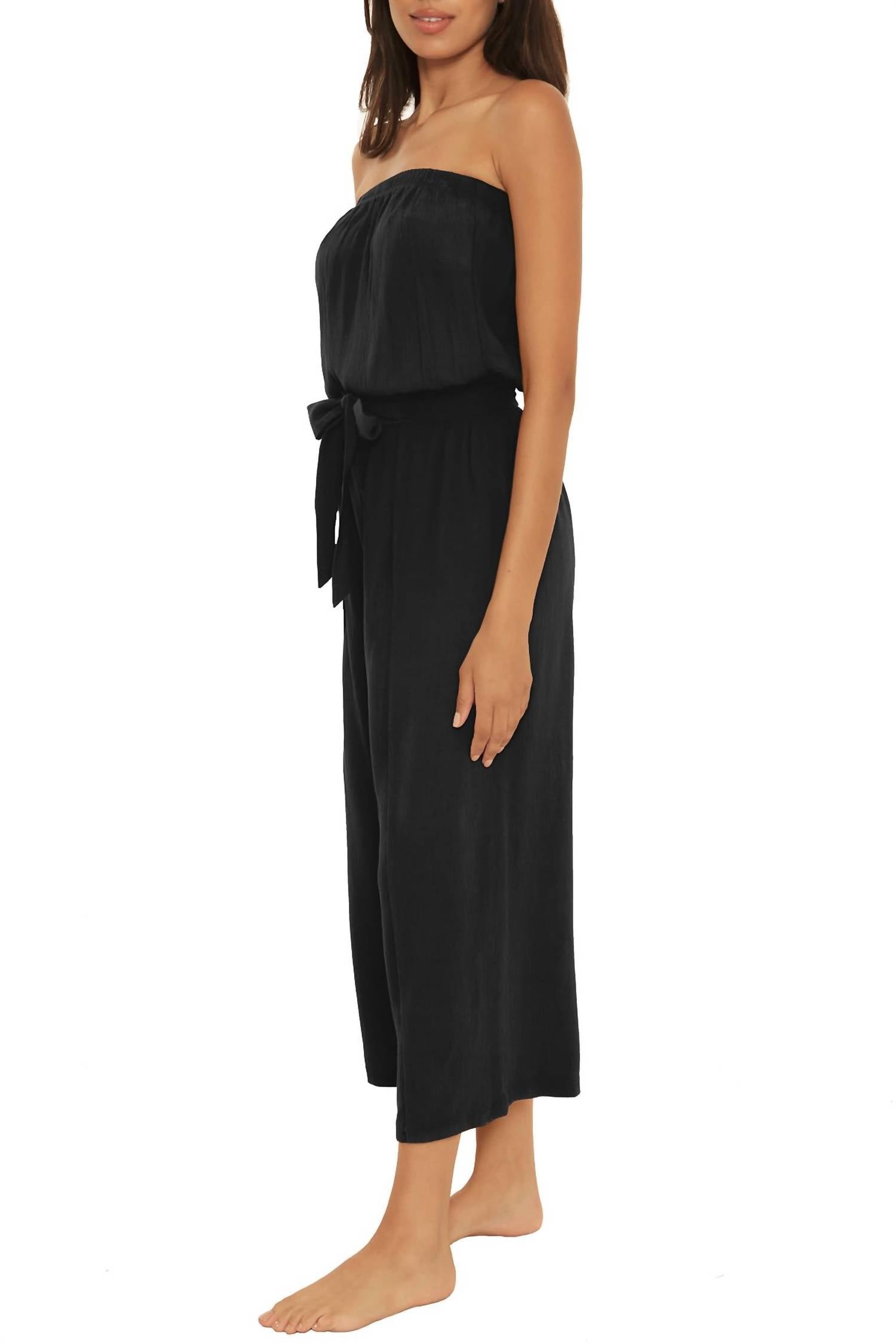 BECCA Standard Ponza Jumpsuit in black - women's pants - detail view