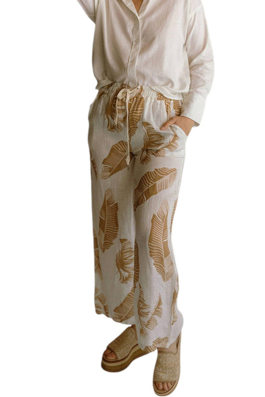 Milio Milano - Palm Print Linen Pants