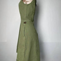 G-Star Women’s Short Corset Flare Twill Denim Mini Dress in green - women's dress - view 4