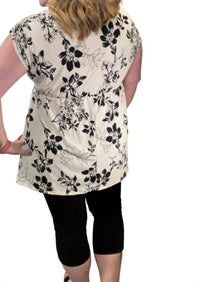 White Birch - Floral Hi-Low Tunic