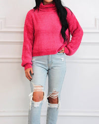 Zenana - Winter Wishes Chenille Turtleneck Sweater