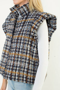 Thml - Plaid Tweed Collared Vest