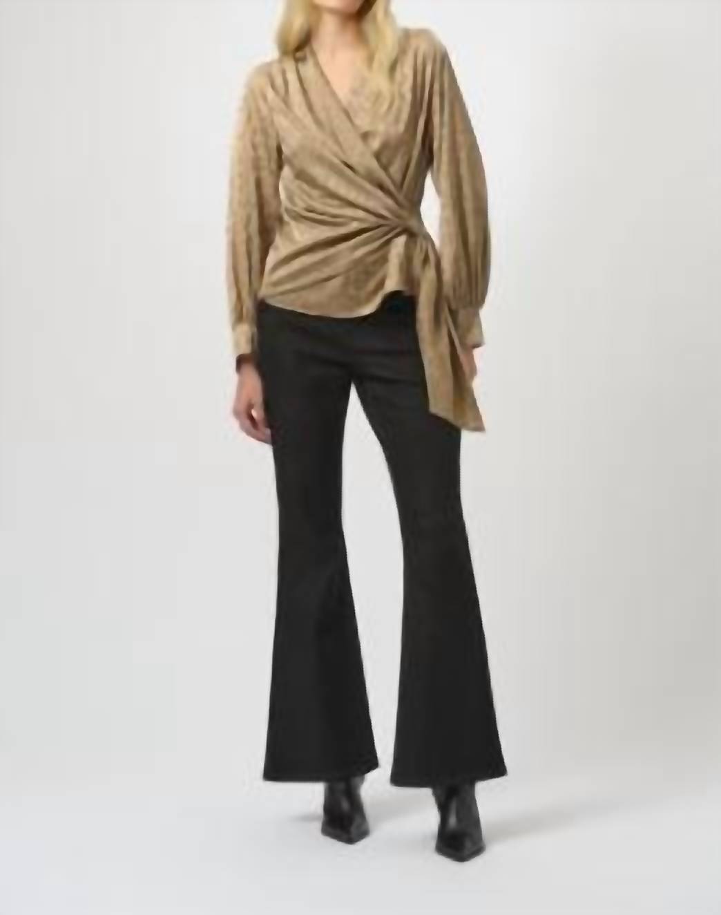 Joseph Ribkoff - Leopard V-neck Wrap Top