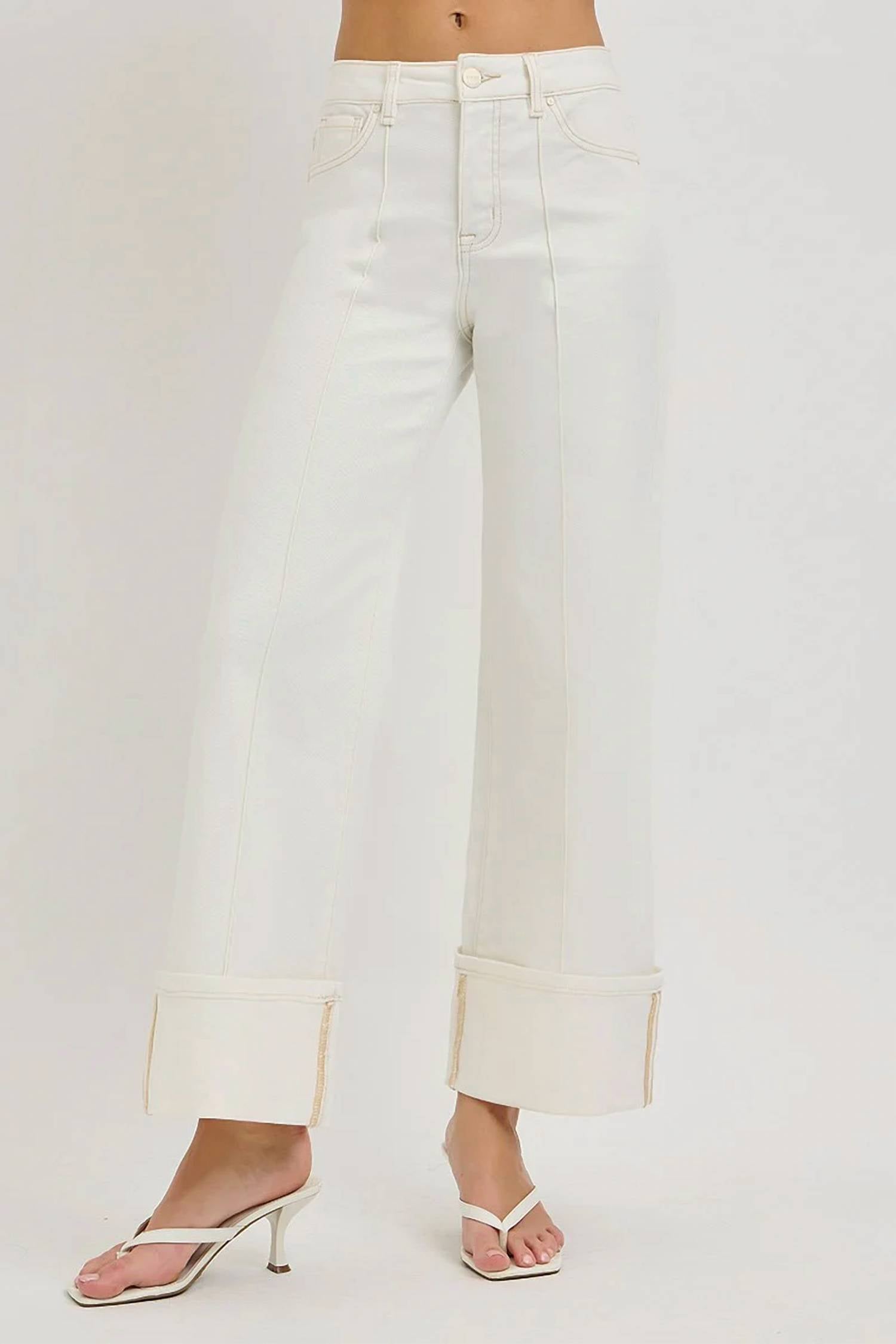Risen - High Rise Crop Wide Pants