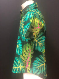 Coradorables - Boys Monstera Fluorescent Short Sleeve "kalani" Aloha Shirt