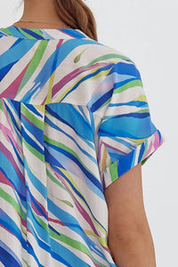 Entro - Tiger V-Neck Top
