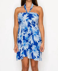 Meet Me In Santorini - Halter Short Dress