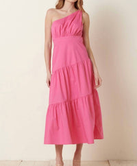 Mittoshop - Poplin One Shoulder Maxi Dress