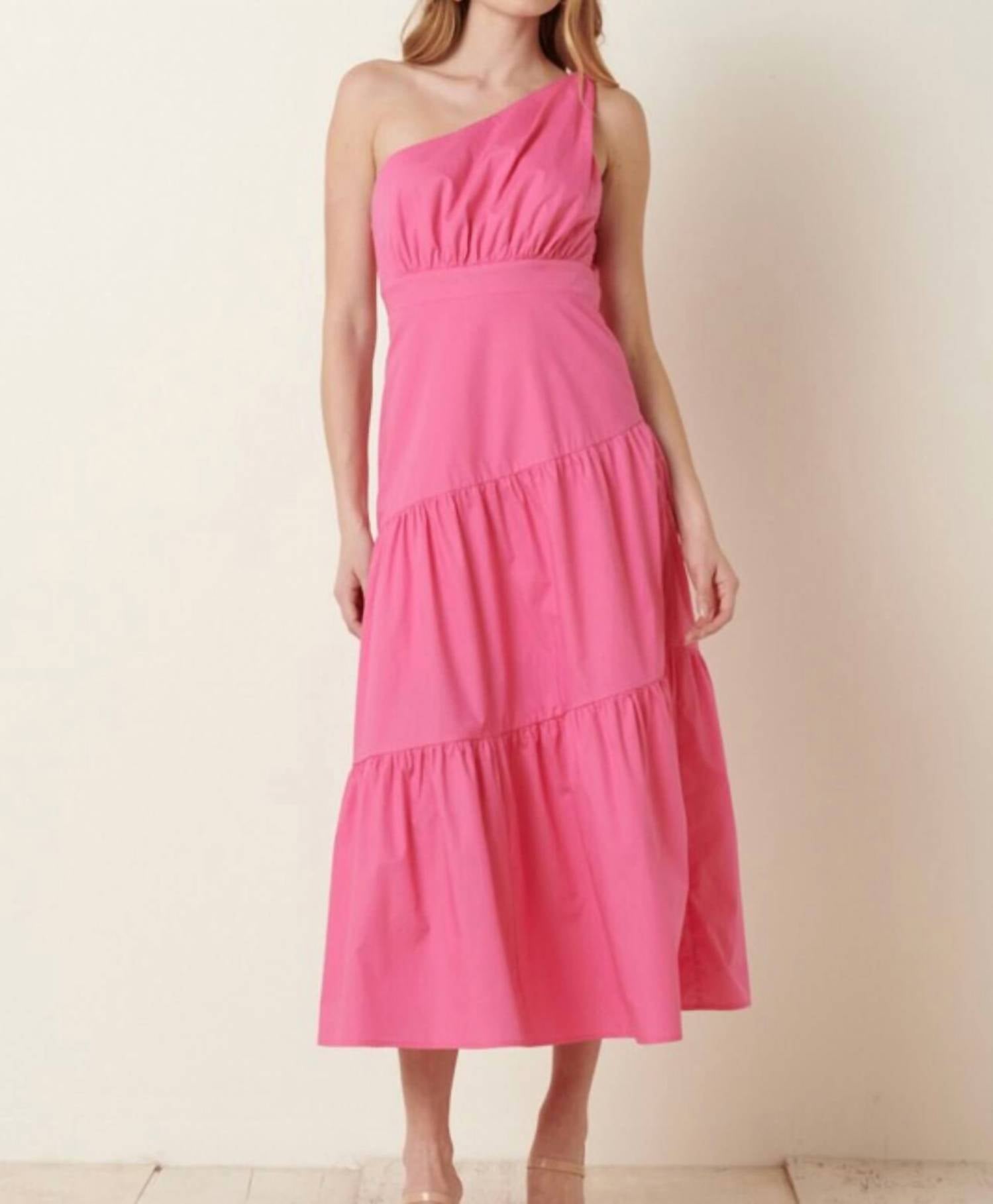 Mittoshop - Poplin One Shoulder Maxi Dress