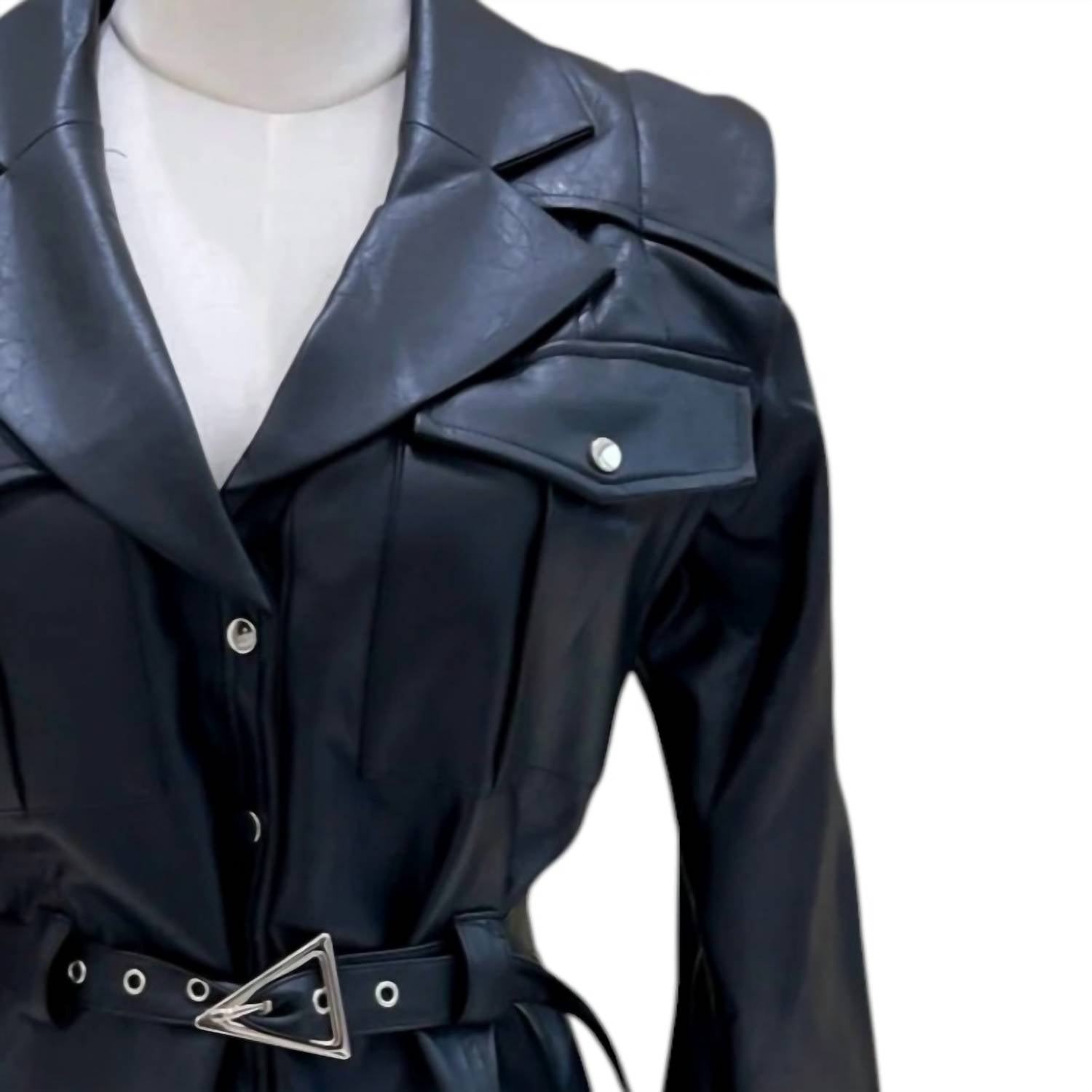 Privy - Women's Myra Leather Jacket Dress