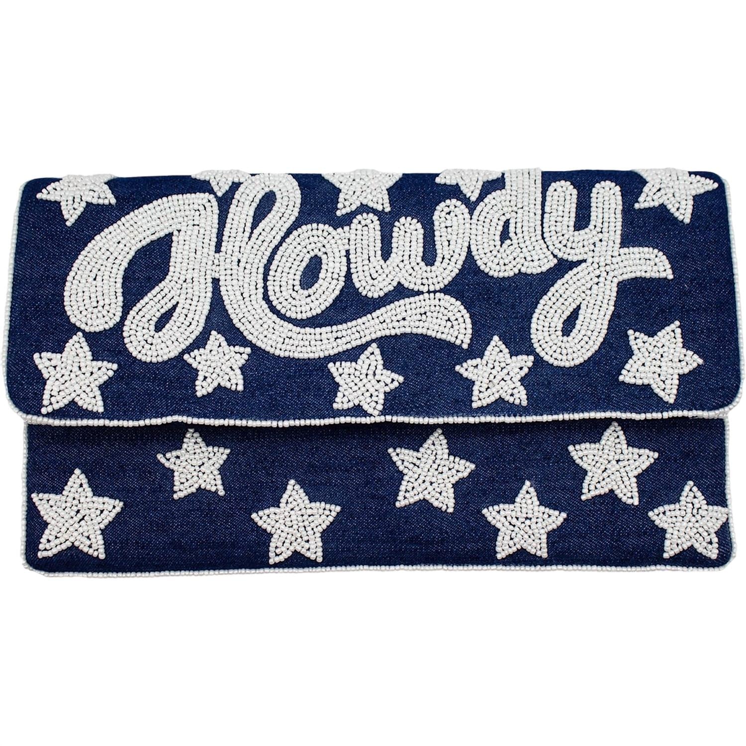 La Chic Designs - Women's Howdy Denim Clutch Bag