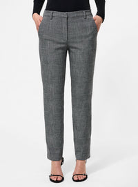 FRENCH CONNECTION Owens Plaid Cropped Slim Fit Pants in charcoal - women's pants