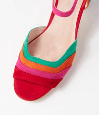 Django & Juliette Women's Jabaru Heeled Sandals in new bright multi - women's heels - alternate view