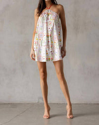 Storia - Floral Print Halter Dress