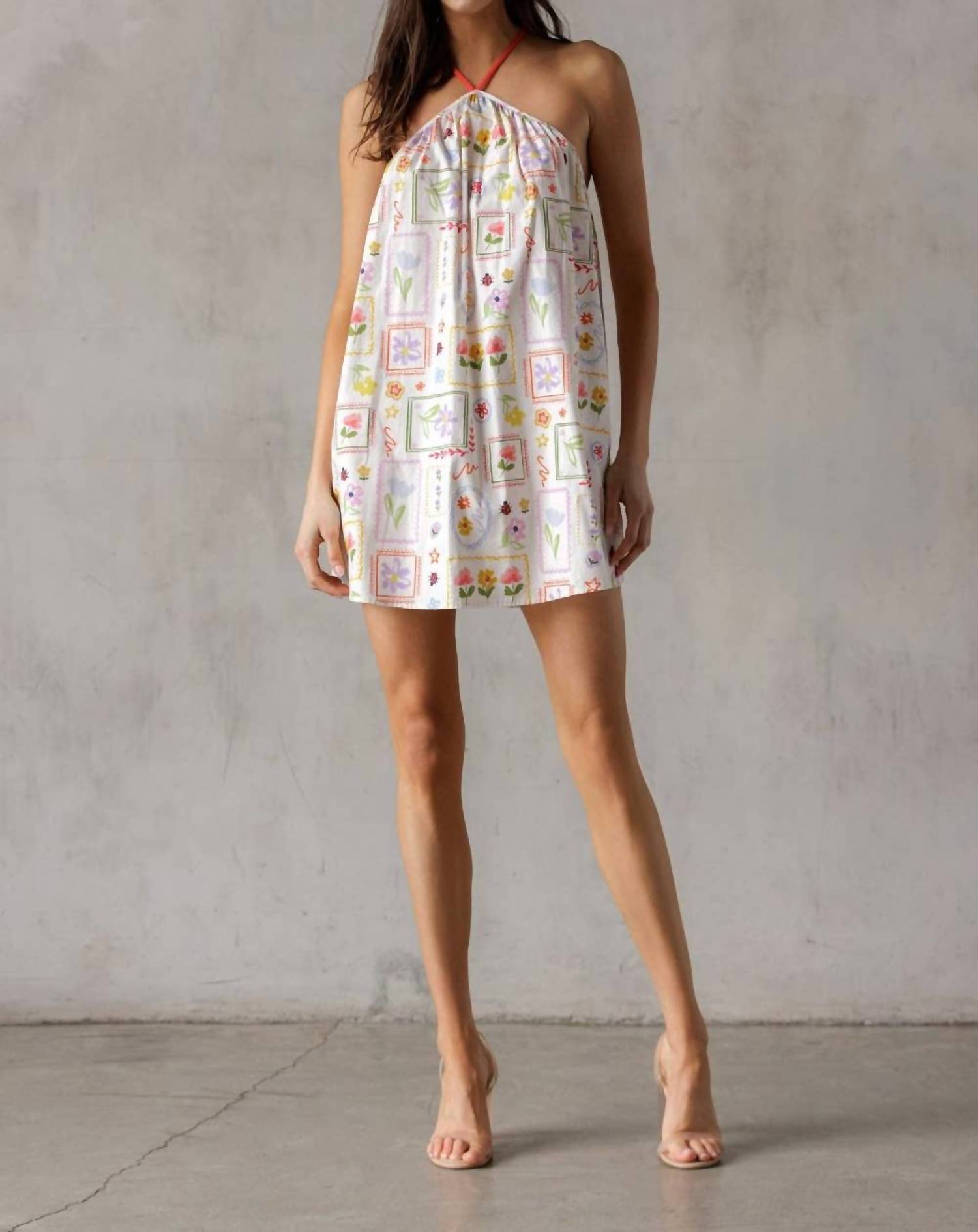 Storia - Floral Print Halter Dress