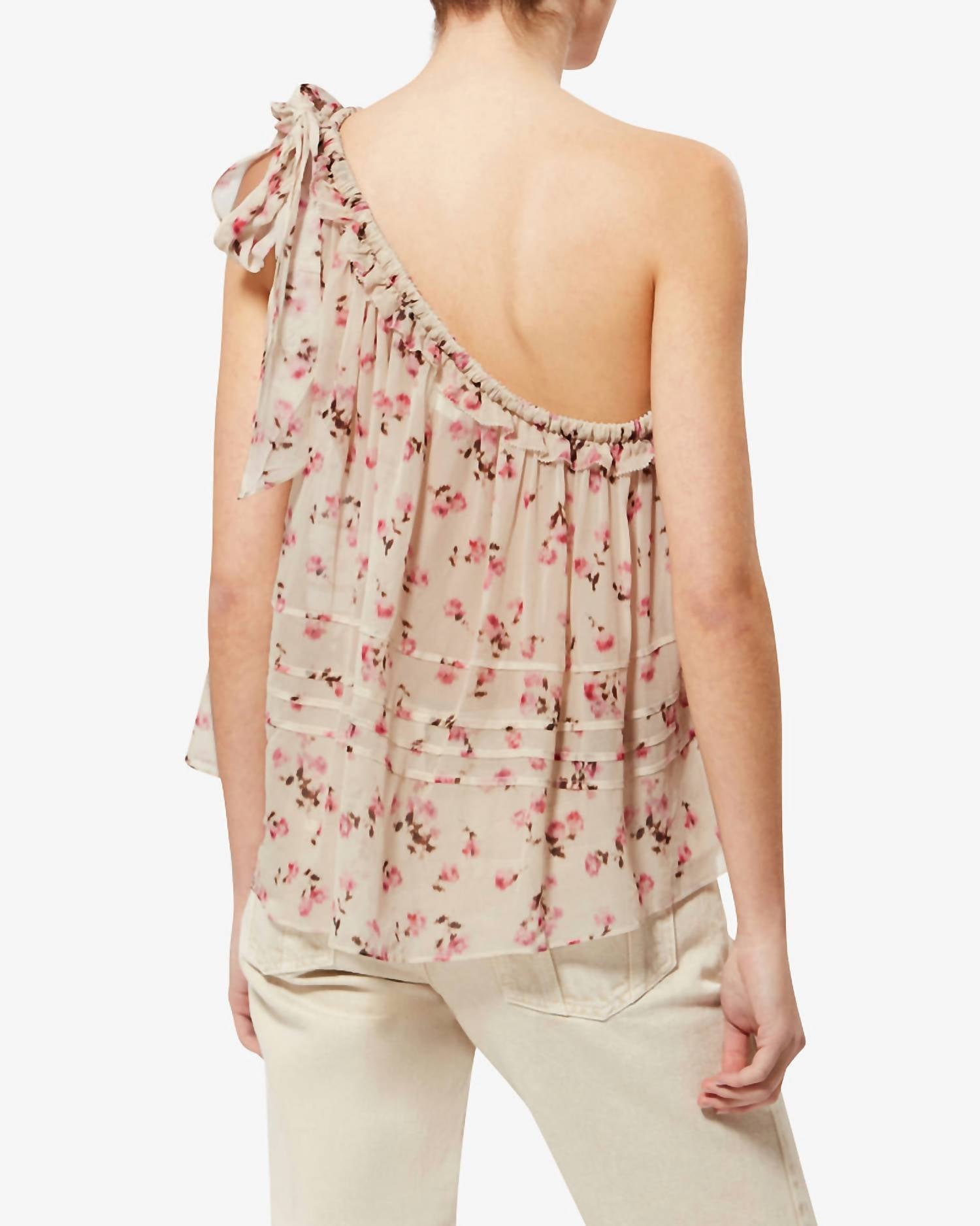 ISABEL MARANT Loeva Top in beige - women's blouse - view 4