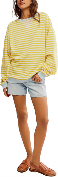 Free People - Classic Striped Crew Top