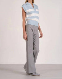 Elan - Collared Sleeveless Stripe Sweater