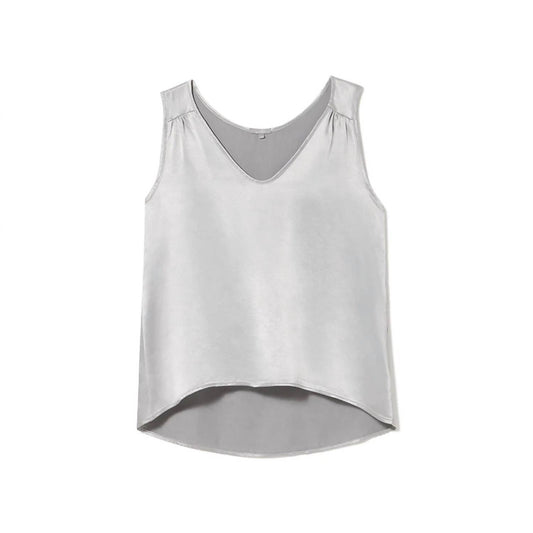 Pj Harlow - Women's Jill Satin Cami With V-neck Tank Top