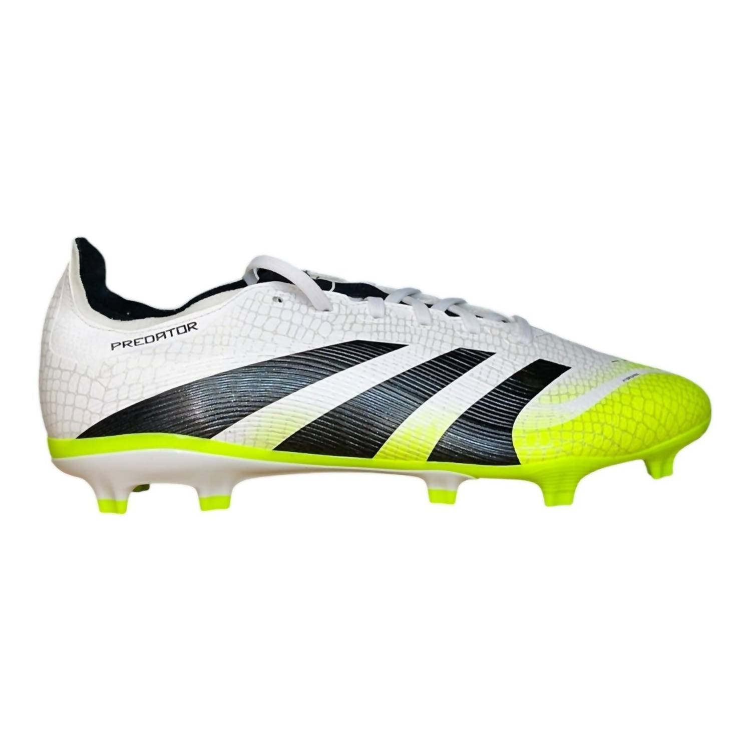 adidas Men's Predator League Fg/Mg Soccer Cleat Shoes in white black - men's shoe - alternate view