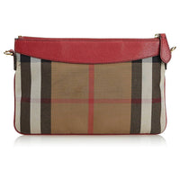 Burberry - Women's Peyton House Check Derby Grain Leather Pouch Crossbody Bag