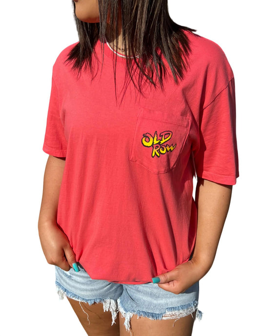 Old Row - Unisex Spring Break Party Bus Pocket Tee