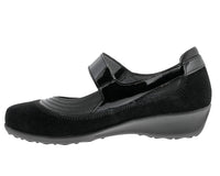 DREW Women's Genoa Mary Jane Shoes in black - women's flats - detail view
