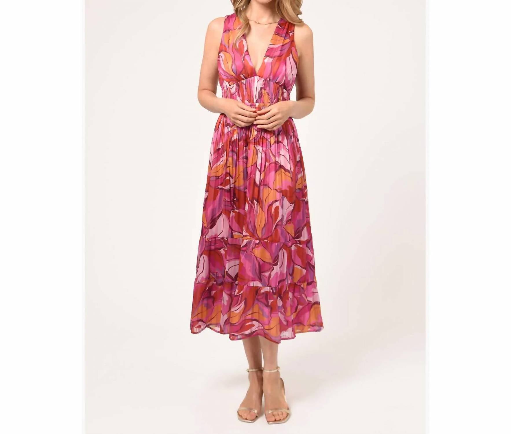 Adelyn Rae - Loris Pleated Maxi Dress
